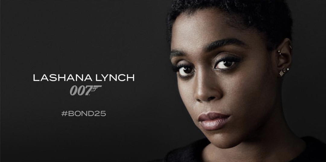 Affiche de Lashana Lynch la nouvelle agent 007 dans le prochain James Bond